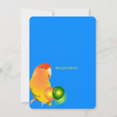 Lovebird Parrot Verjaardagsfeestje Leuke Bright Bi Kaart (Achterkant)
