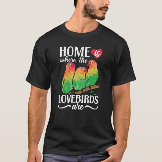 Lovebird Peach Faced Parrot Afrikaanse Fischer Bi T-shirt (Voorkant)