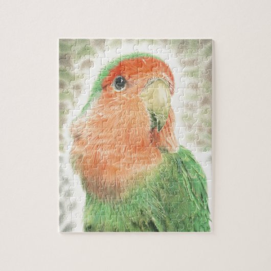 Lovebird Pilaf Legpuzzel (Verticaal)