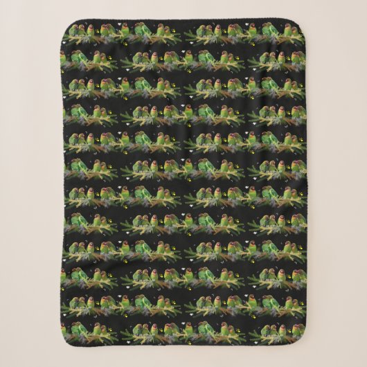 Lovebird Rainklap Sherpa Blanket Deken (Voorkant)