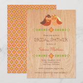 Lovebird Uilen op Hout Vrijgezellenfeest Kaart (Voorkant / Achterkant)