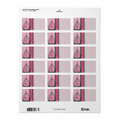  Lovebird Vogelkooi Roze Stoffig Paarse Zwart Etiket (Full Sheet)
