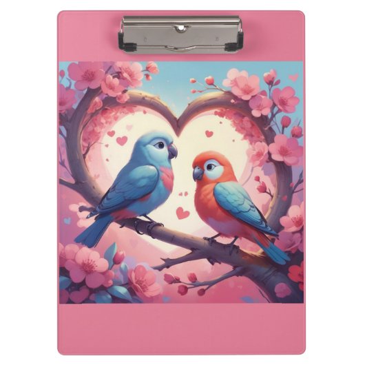 Lovebird Vriendschap Klembord (Voorkant)