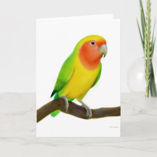 Lovebird-Wenskaart Kaart (Voorkant)