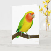 Lovebird-Wenskaart Kaart (Gele Bloem)