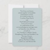 Lovebird zwanen in hart staren bruiloft uitnodigin kaart (Achterkant)