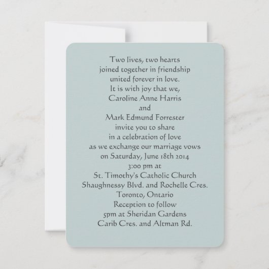 Lovebird zwanen in hart staren bruiloft uitnodigin kaart (Achterkant)