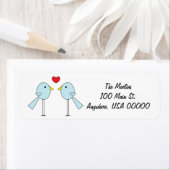 "Lovebirds" Adresetiketten Etiket (Insitu)