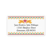 Lovebirds Adreslabel Etiket (Voorkant)