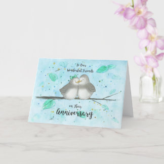 Lovebirds Anniversary Card for Friends Kaart