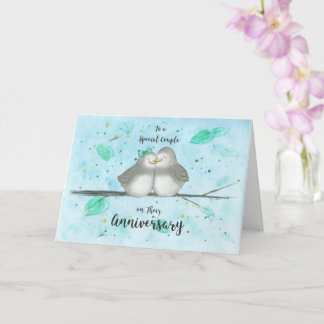 Lovebirds Anniversary Card for Special Couple Kaart