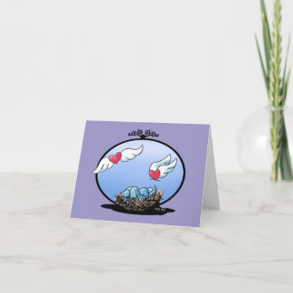 Lovebirds Blank Note Kaart