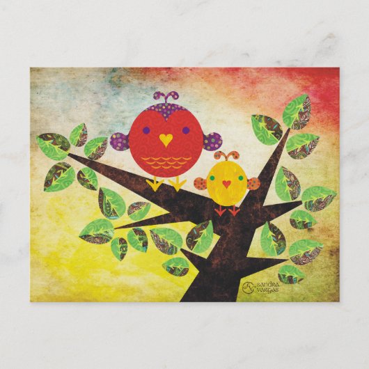 Lovebirds-Briefkaart Briefkaart (Voorkant)