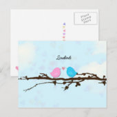 Lovebirds-Briefkaart Briefkaart (Voorkant / Achterkant)