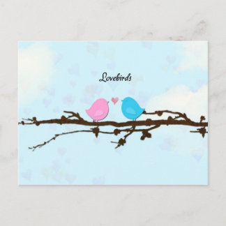 Lovebirds-Briefkaart Briefkaart