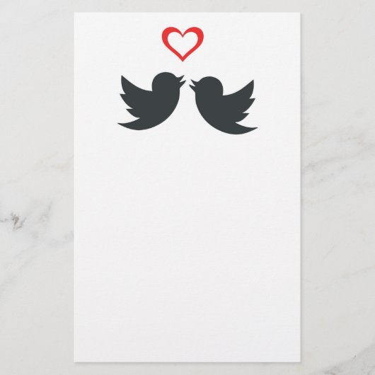 LOVEBIRDS BRIEFPAPIER (Voorkant)