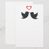 LOVEBIRDS BRIEFPAPIER (Voorkant / Achterkant)