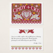 Lovebirds Bruiloft Banners Favor Kaart Nederlands (Voorkant /achterkant)