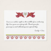 Lovebirds Bruiloft Banners Favor Kaart Nederlands (Achterkant)