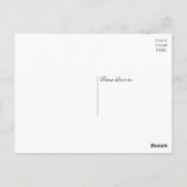 Lovebirds Dank u Black White Wedding Birds Briefkaart (Achterkant)