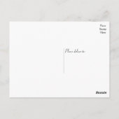 Lovebirds Dank u zwart en wit bloemenhart Briefkaart (Achterkant)