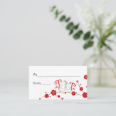 Lovebirds en Cherry Blossoms Place Cards Plaatskaartje (Staand voorkant)