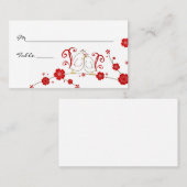 Lovebirds en Cherry Blossoms Place Cards Plaatskaartje (Voorkant / Achterkant)