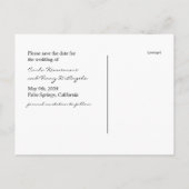 Lovebirds en Cherry Blossoms Save the Date Kaart (Achterkant)