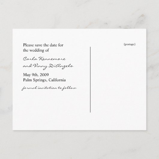 Lovebirds en Cherry Blossoms Save the Date Kaart (Achterkant)