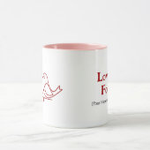 Lovebirds Forever Personalized Couple Coffee Mug Mok (Midden)