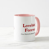 Lovebirds Forever Personalized Couple Coffee Mug Mok (Voorkant rechts)