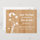 Lovebirds gepersonaliseerde bruiloft sparen de dat aankondigingskaart (Voorkant / Achterkant)