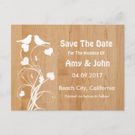 Lovebirds gepersonaliseerde bruiloft sparen de dat aankondigingskaart