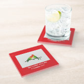 Lovebirds Glass Onderzetter (Schuin)