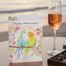 Lovebirds Happy Anniversary 