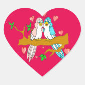 Lovebirds Hart Stickers (Voorkant)