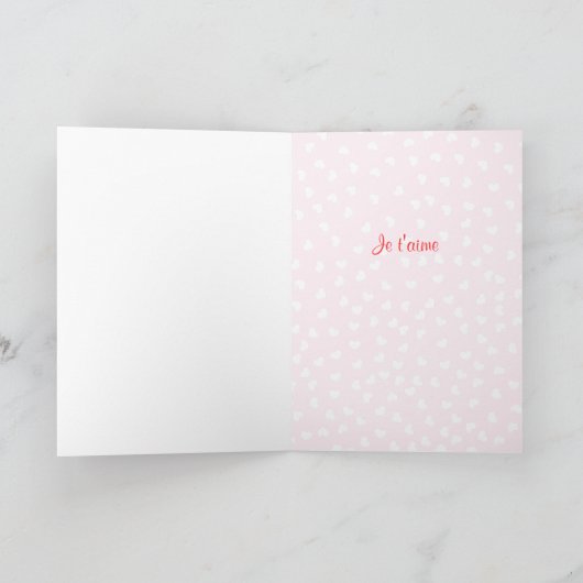 Lovebirds hearts custom text Saint Valentin Feestdagen Kaart (Binnen)