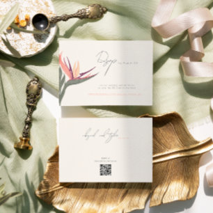 Lovebirds in Paradise RSVP-kaart RSVP Kaartje