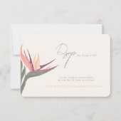 Lovebirds in Paradise RSVP-kaart RSVP Kaartje (Voorkant)