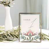 Lovebirds in Paradise Tafelnummer & Hashtag Kaart