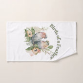 Lovebirds in Pastel Watercolors Handdoek (Handdoek)