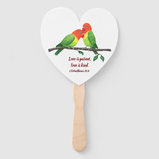 Lovebirds Inspirerend Handheld Fan Handwaaier (Achterkant)