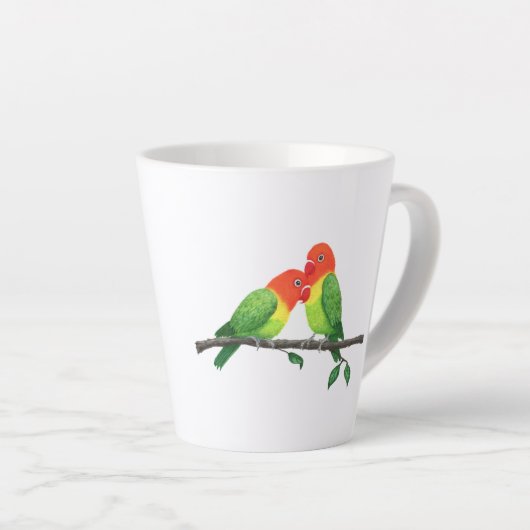 Lovebirds Inspirerend Latte Mok (Rechterhoek)