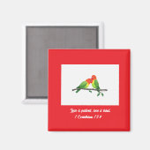 Lovebirds Inspirerend magneet (Voorkant / Achterkant)