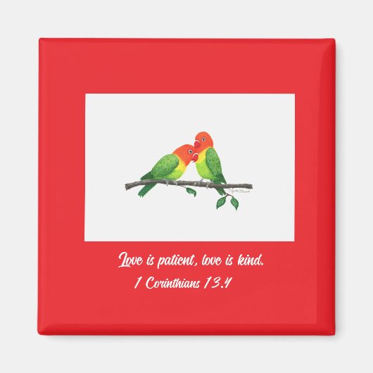Lovebirds Inspirerend magneet (Voorkant)
