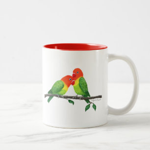 Lovebirds Inspirerend Mok, 11 oz Tweekleurige Koffiemok