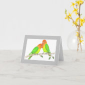 Lovebirds Inspirerend Note Kaart (Gele Bloem)