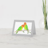 Lovebirds Inspirerend Note Kaart (Voorkant)