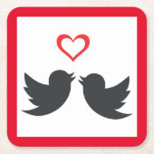 LOVEBIRDS KARTONNEN ONDERZETTERS (Voorkant)