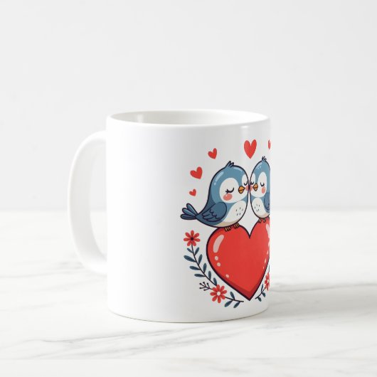 Lovebirds Koffiemok (Voorkant links)